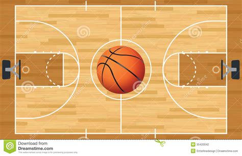 Basketball Court Lines Vector At Collection Of