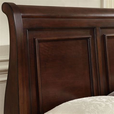 Reflections Sleigh Bed Dark Cherry Vaughan Bassett Furniture Cart