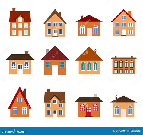Cartoon Homes Stock Vector Illustration Of Houses Graphics 34703041