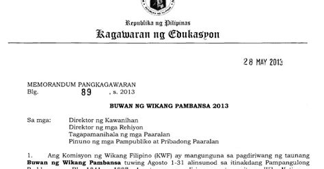 Plai Southern Tagalog Region Librarians Council Deped Memo 2013