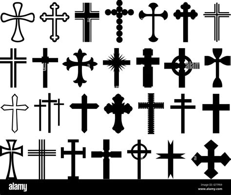 Different Crosses Black And White Stock Photos And Images Alamy