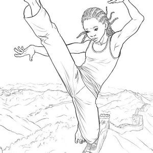 Karate Kid Martial Arts Coloring Page : Kids Play Color