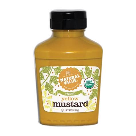 9 Oz Natural Value Organic YELLOW Mustard 6 PACK 6 Ralphs