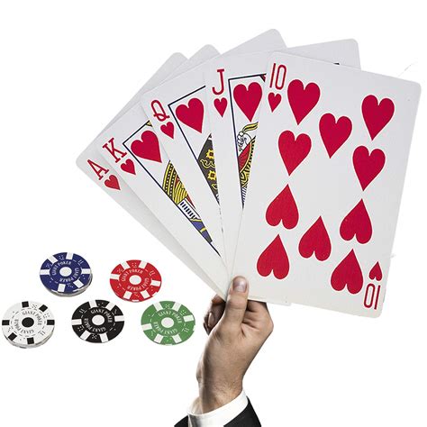 Cards are coated for durability, and each set of 52 traditional playing cards comes with two jokers. 54 Giant Jumbo Playing Cards Set With Extra Large 108 Poker Chips Fun Card Game - Walmart.com ...