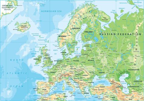 Geographical Map Of Europe Vicky Jermaine