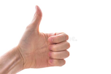 Yes Thumbs Up Caucasian White Hand Male Fingers Balled Fist Gesture