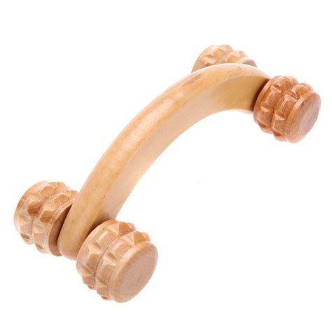 Handheld Wooden 4 Wheels Rollers Massager Body Arm Back Massager Ct Ebay