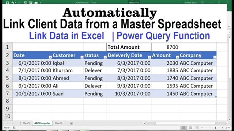 How To Link Sheets In Excel To A Master Sheet Excel Pull Data From