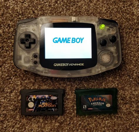 Uk Clear Gameboy Advance W All Black Buttons Glass Lens W