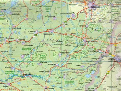 Közigazgatási egységek, úthálózati, vasúthálózati, vízrajzi térkép rétegek, leíró adatok. Magyarország Térkép Autós - Európa Térkép