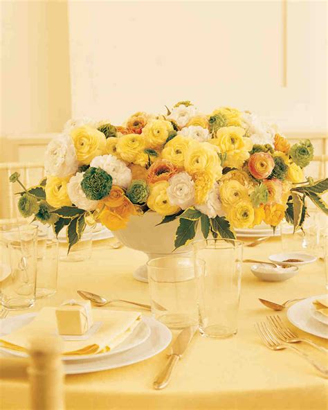 Yellow Wedding Centerpieces Martha Stewart Weddings