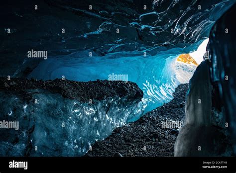 A Blue Ice Cave In Skaftafell National Park In Iceland Stock Photo Alamy