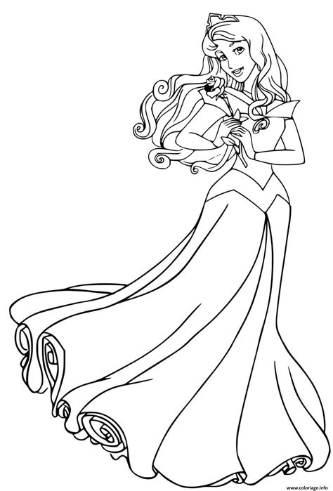 Coloriage Princesse Aurore Disney Jecolorie