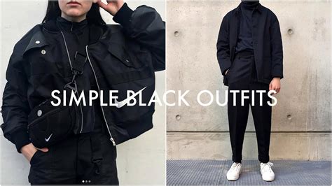 3 Simple Black Outfits Lookbook Streetwear Mens Fashion Daniel