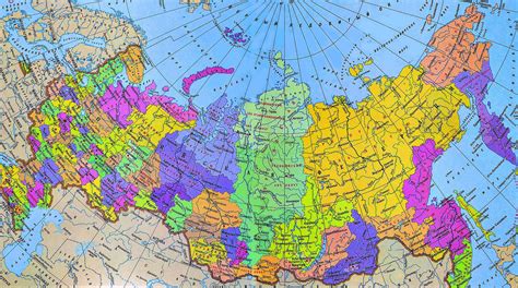Large Detailed Political Map Of The World In Russian