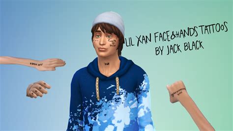 Sims 4 Custom Content By Jack Black — Lil Peep Tattoos Pack