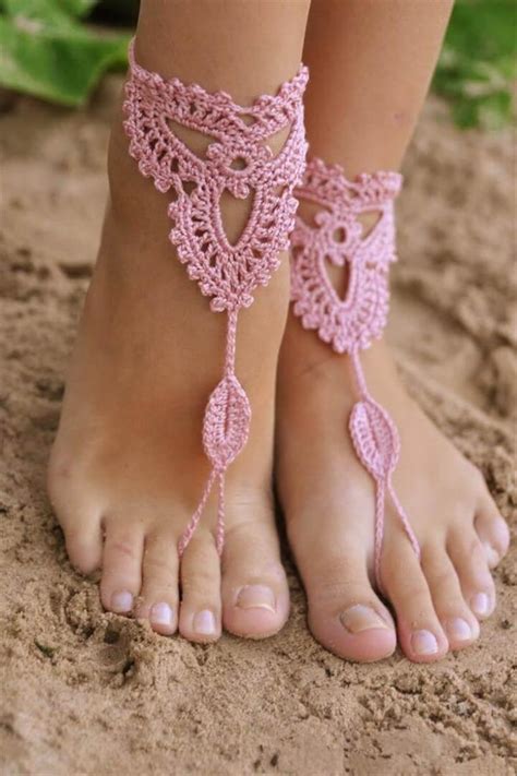 20 Barefoot Crochet Sandals Pattern Ideas