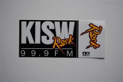 vintage kisw rock radio stickers 99 9 fm seattle wa radio etsy
