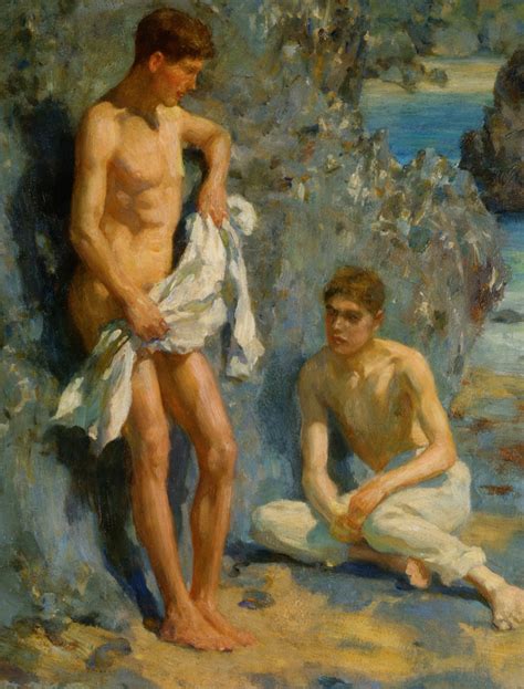 After The Bath Henry Scott Tuke Nude Men