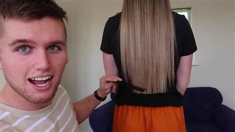 Husband Cutting First Time Wifes Hair Youtube