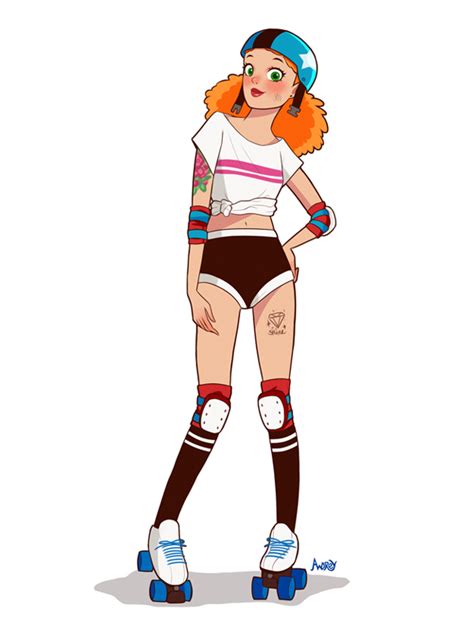 Another Roller Derby Girl Patreon Facebook Awdrey Illustration