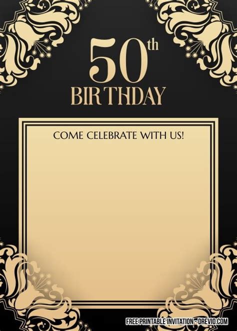 Free Printable 50th Birthday Invitation For Men Free Birthday