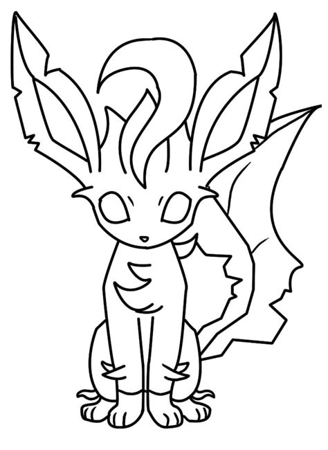Printable Leafeon Pokemon Coloring Page Free Printable Coloring Pages