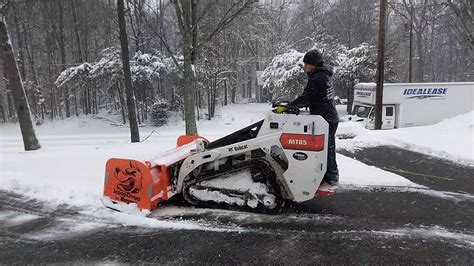 Bobcat Mt 85 Snow Removal 6 Ft Scoopdogg Youtube