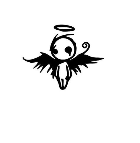 Goth Angel Vinyl Sticker Decal Etsy In 2021 Creepy Drawings Mini