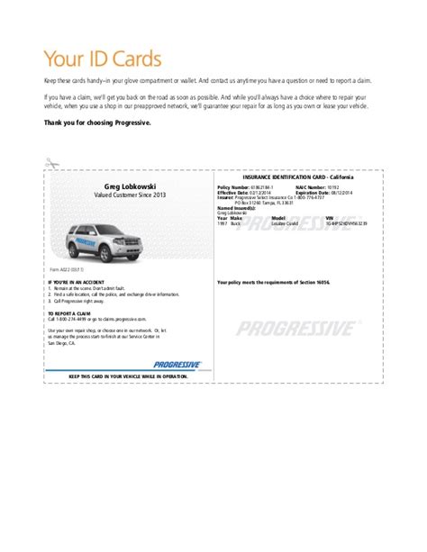 Apr 08, 2020 · to print a progressive insurance id card, visit the website, log in to the account, click on get id cards and documents, choose id card, select view or download the card, click on printable version and print. Pgr insurance idcard (1)