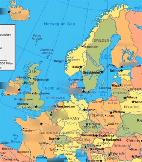Northern And Western Europe Map Map