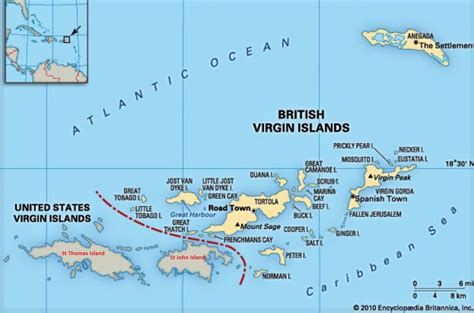 British Virgin Islands Maps Including Outline And Topographical Maps