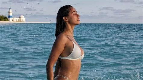 Disha Patani Looks Hot In Latest White Bikini And Wet Hair See Pics