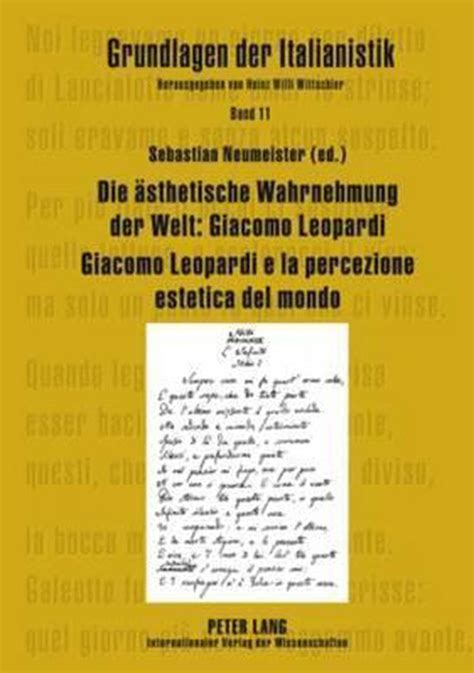 Die ästhetische Wahrnehmung Der Welt Giacomo Leopardi Giacomo