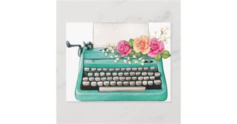 Vintage Typewriter Postcard Zazzle