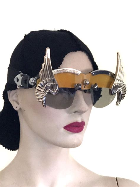 Futuristic Modern Steampunk Eyewear For Artists Triangular Horns