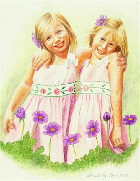 Twins Commission Portrait By Emeraldisleelf On Deviantart