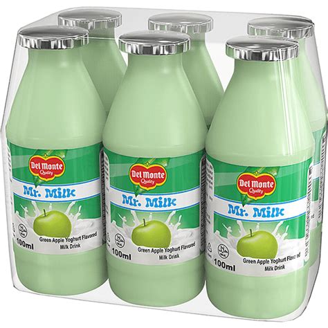 Mr Milk Green Apple Yoghurt Flavored Milk Drink 100ml 6s Cultured