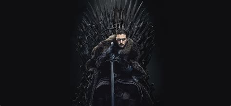 2340x1080 Jon Snow In The Iron Throne 2340x1080 Resolution Wallpaper