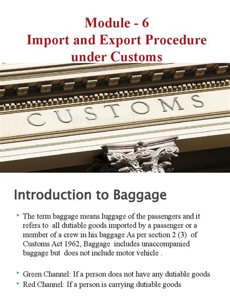 Guidelines For Duty Free Importation Of Personal Belongings And