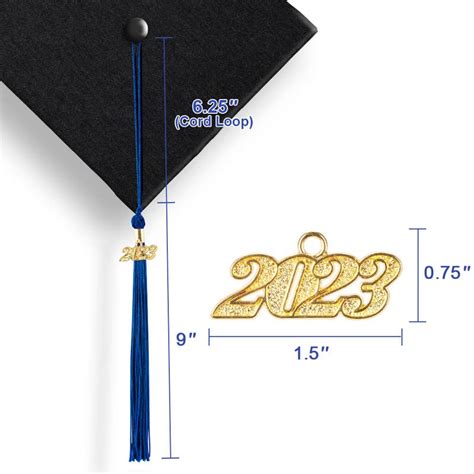 Unisex Matte Graduation Cap With Graduation Tassel Charm 20222023