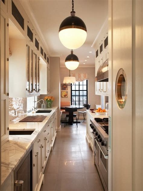 These are then complemented by the hardwood flooring and the wooden shiplap ceiling. Galley kitchen ideas - functional solutions for long ...