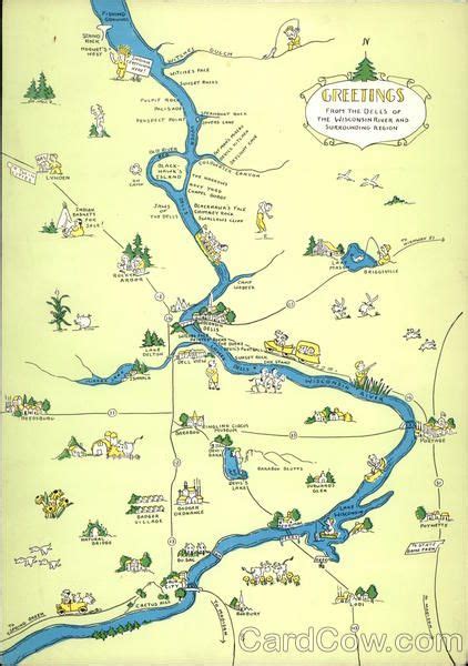 Map Of The Wisconsin Dells And Surrounding Area Wisconsin Dells