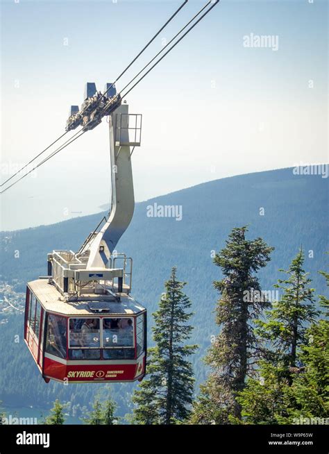 A View Of The Grouse Mountain Skyride Gondola At Grouse Mountain In