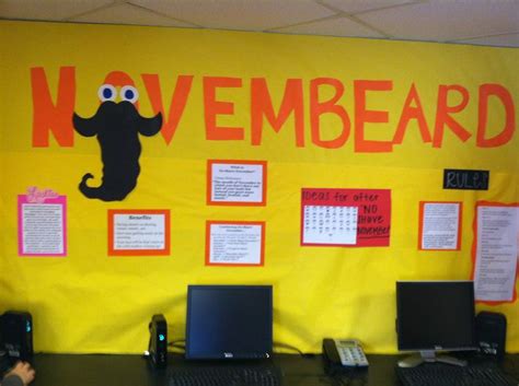 novembeard bulletin board ideas for no shave november and why this is a good tradition