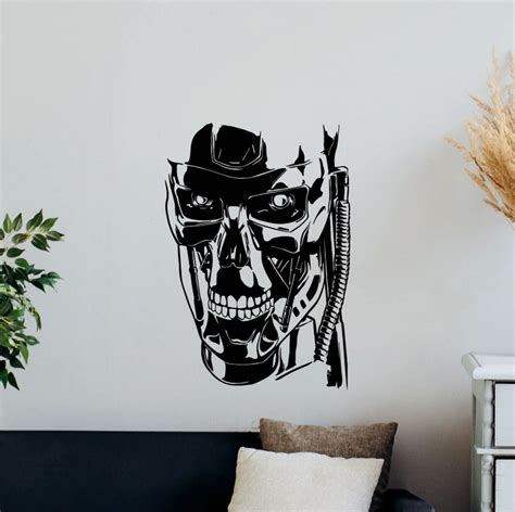 Terminator Wall Decal Movie Decor Boy Room Poster T Kids Etsy