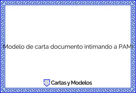 Modelo De Carta Documento Intimando A Pami Descargar E Imprimir