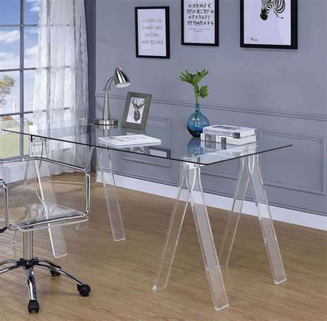 Amaturo Acrylic Writing Desk From Coaster Coleman Furniture