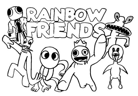 Dibujos De Personajes De Rainbow Friends Para Colorear Para Colorear