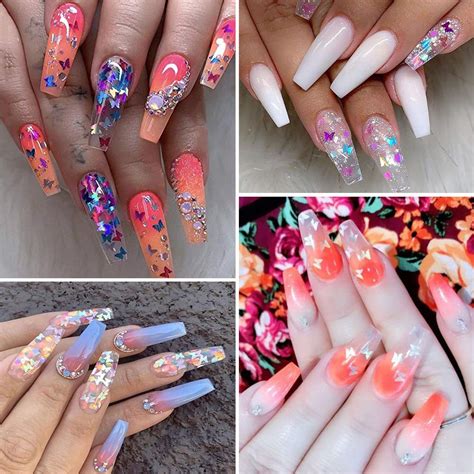 12 Colors Butterfly Glitter Nail Sequins 3d Nail Art